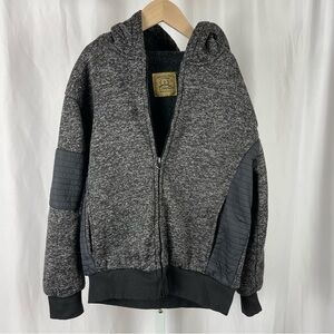 Brooklyn Laundry Large 14/16 Sherpa Quilted Hooded Jacket Fall Winter Warm